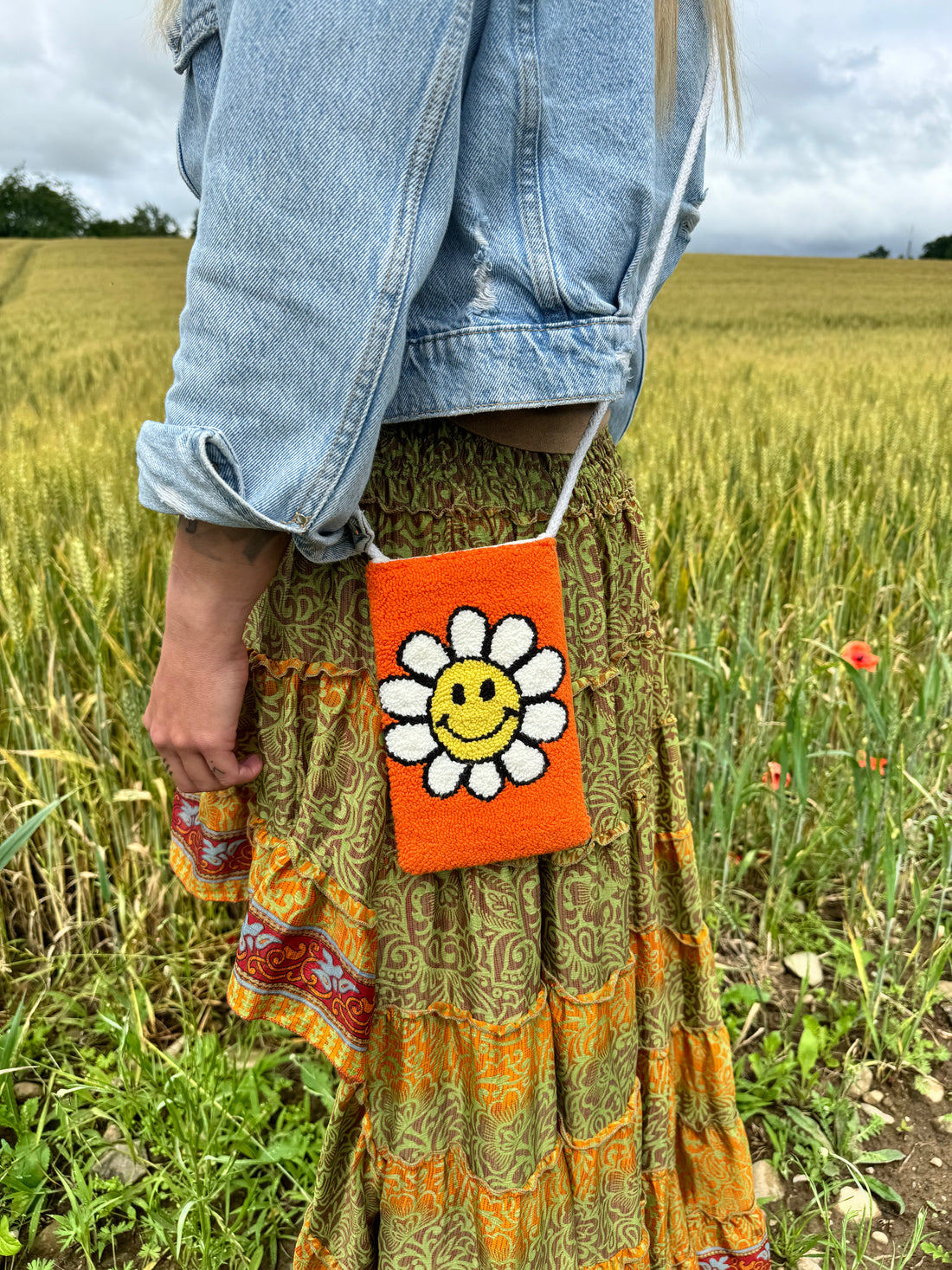 Hippie Flower Handybag