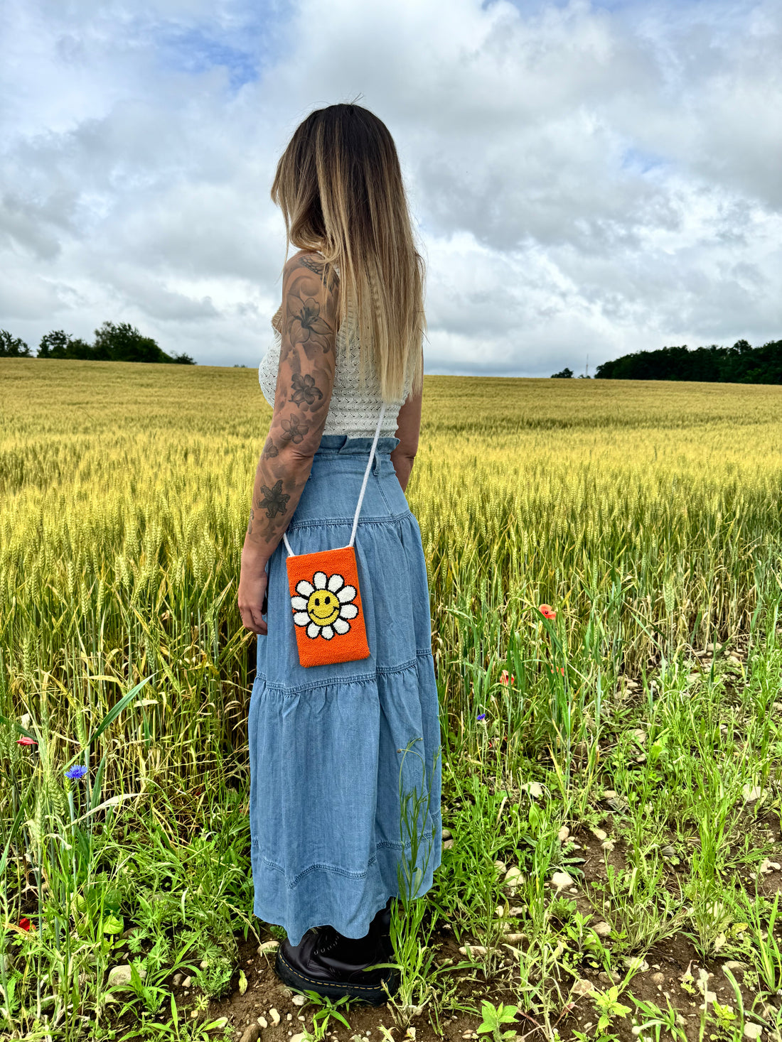 Hippie Flower Handybag